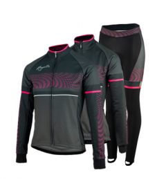 Rogelli Bella Winterjack Fietsbroek en Fietsshirt Lange Mouwen Winterpakket